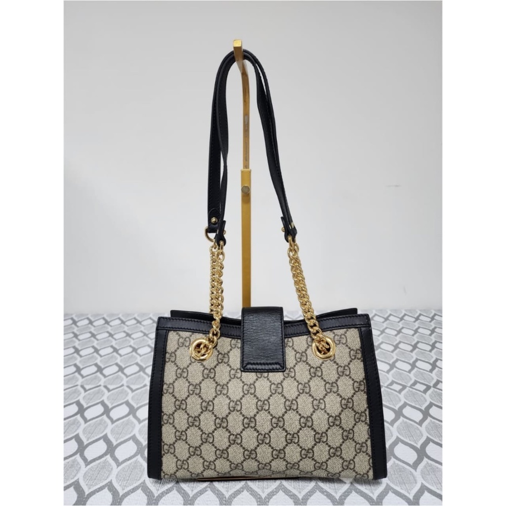 Authentic GUCCI GG Supreme Monogram Small Padlock Tote Black - Picture 4 of 14